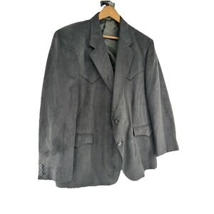 Circle S Blazer Dallas Texas 48R Black Suede Velvet Mens Western Rodeo Jacket